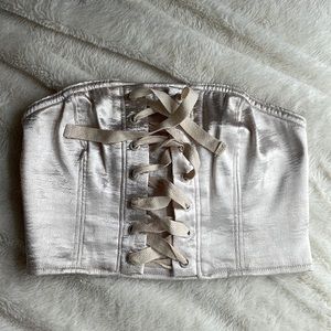 Silence and Noise satin corset top